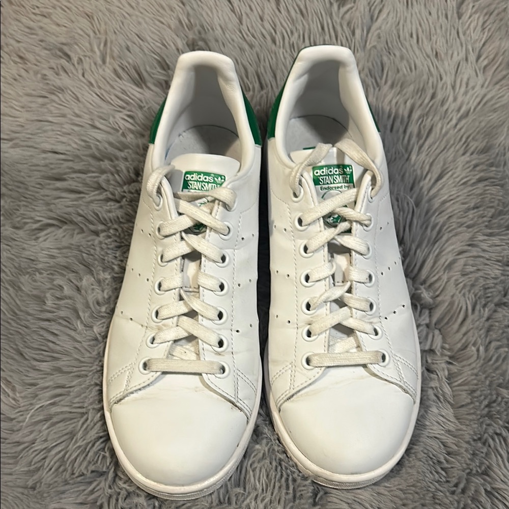 Adidas Classic Stan Smith White and Green Shoes size 7.5